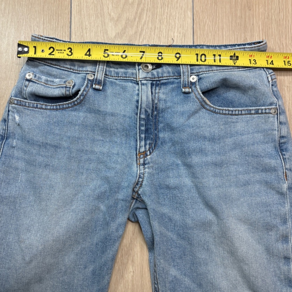 Rag & Bone Dre Slim Boyfriend Jeans Thunderbird Light Wash Distressed Hem 25 - Picture 6 of 9